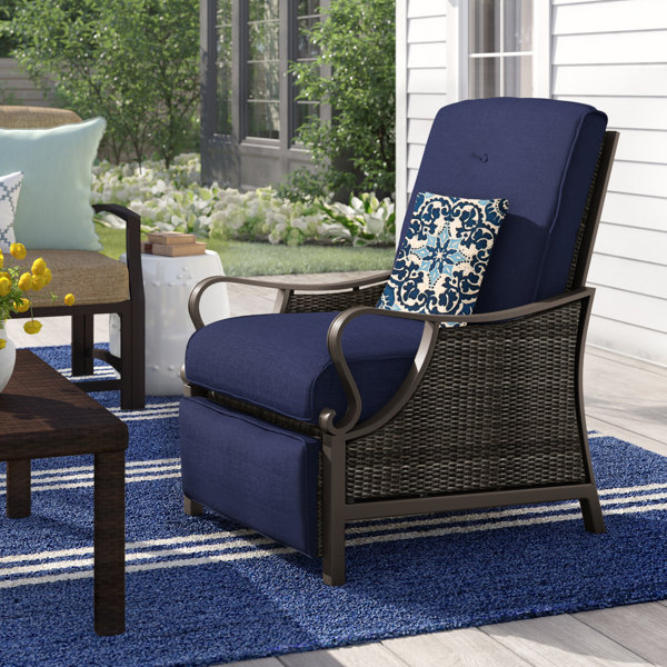 Three Posts™ Sherwood Luxury Recliner Patio Chair with Cushions